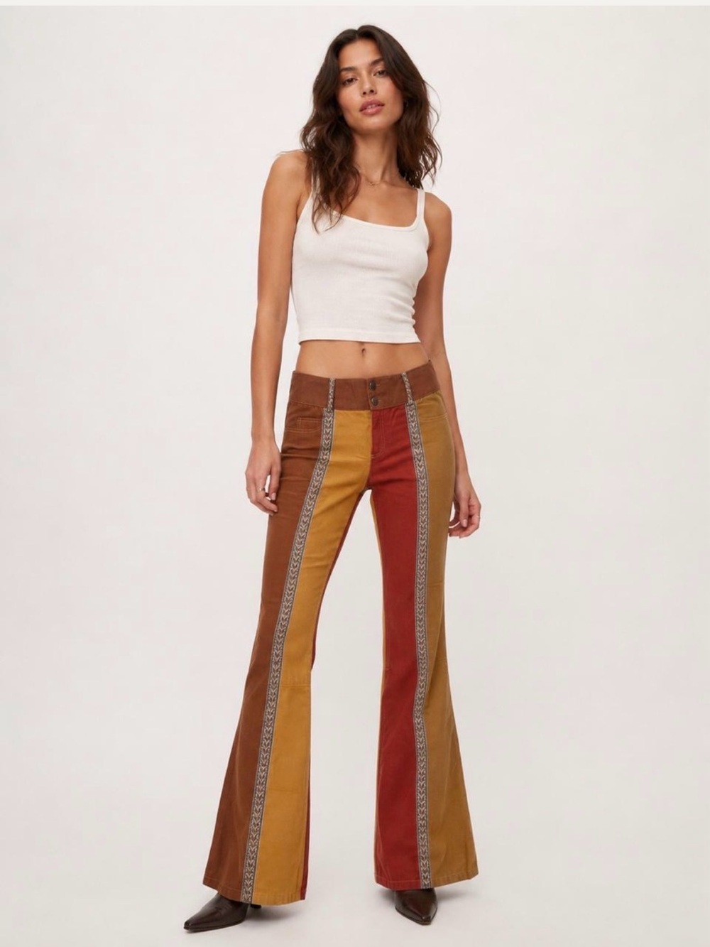 Alice + Olivia Patchwork Boho Pants (Size 6)